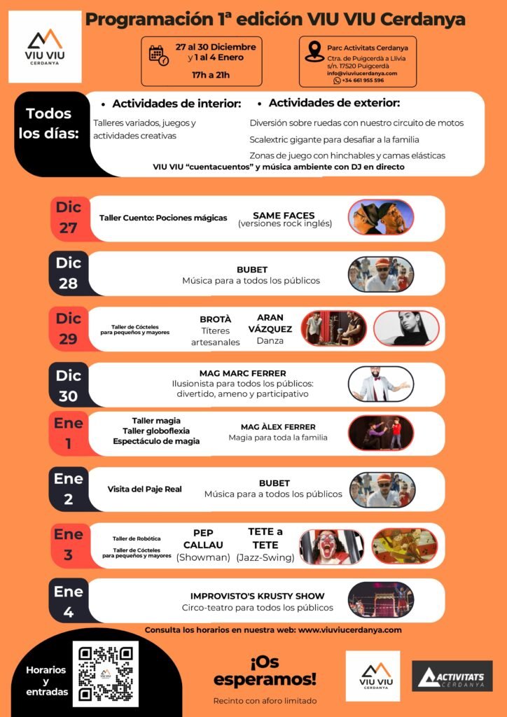 programa parque de navidad de puigcerda